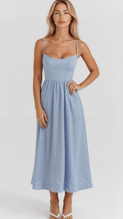 Women's Dress | Sleeveless Flowing Midi Dress