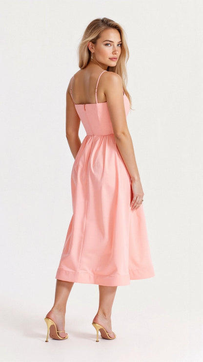 Women's Dress | Sleeveless Flowing Midi Dress