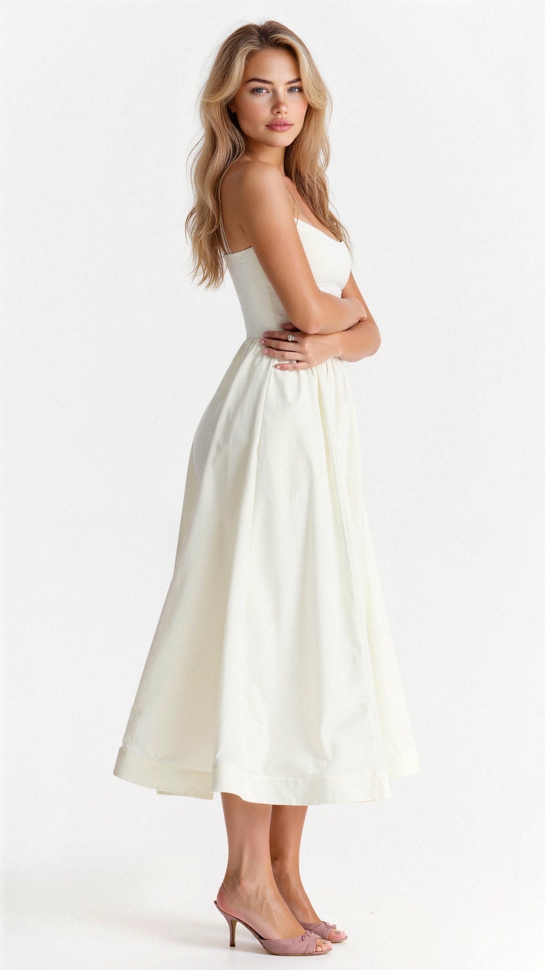 Women's Dress | Sleeveless Flowing Midi Dress