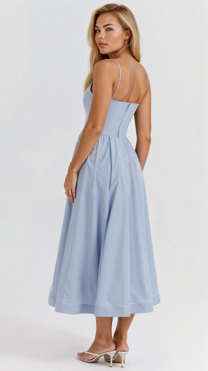 Women's Dress | Sleeveless Flowing Midi Dress