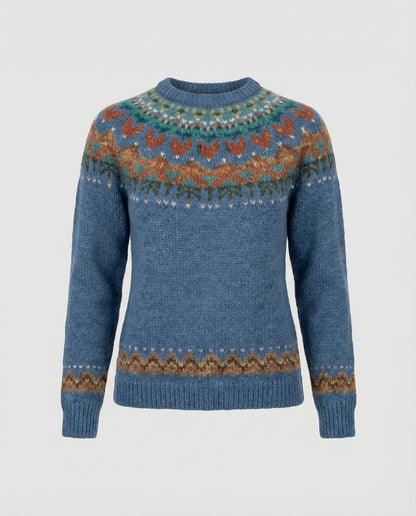 Knit Jumper | Vintage Pattern Relaxed Sweater