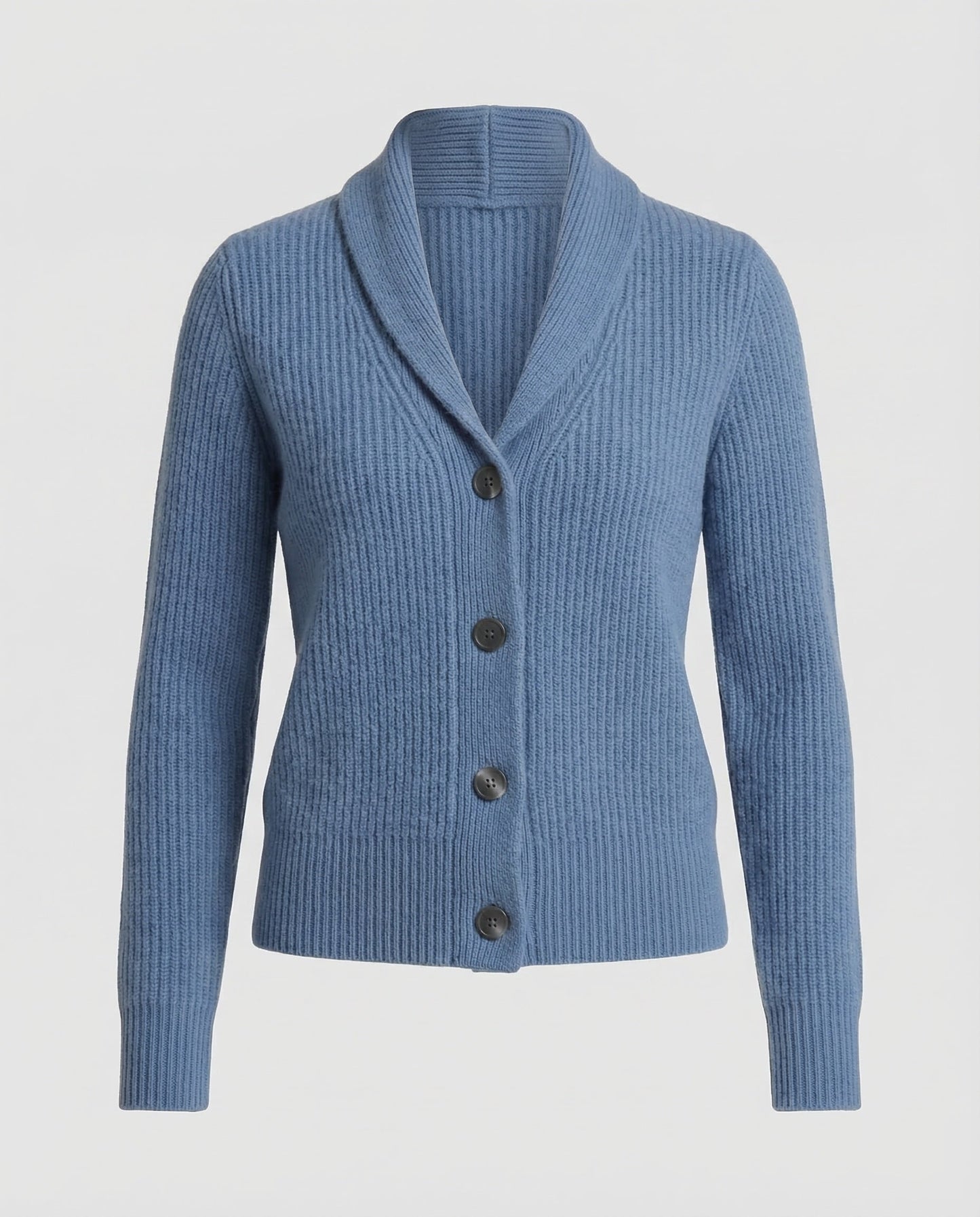 Knit Cardigan | Lapel Collar Button-Front Cardigan