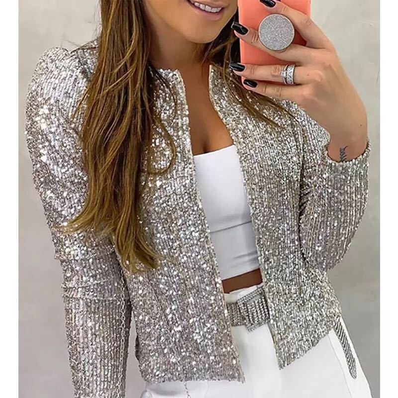 Women's Blazer | Shimmer Silk-Blend Blazer