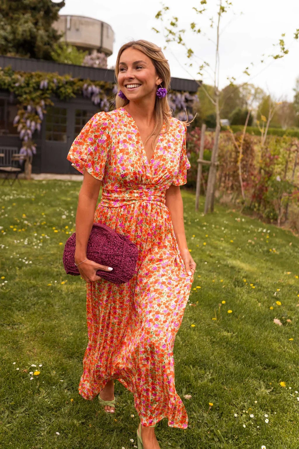 Women's Dress | Floral V-Neck Summer Dress