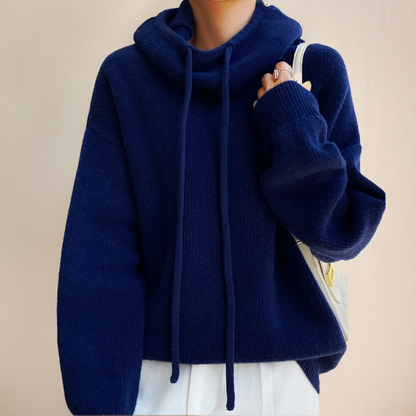 Oversized Hoodie | High Neck Drawstring Jumper