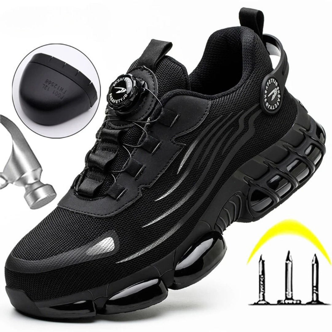 Men's orthopedic steel-toe safety work shoes