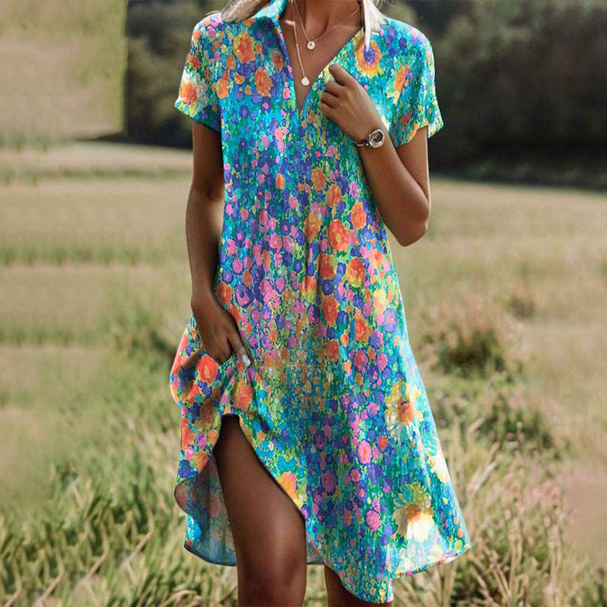 Boho chic lightweight summer dress