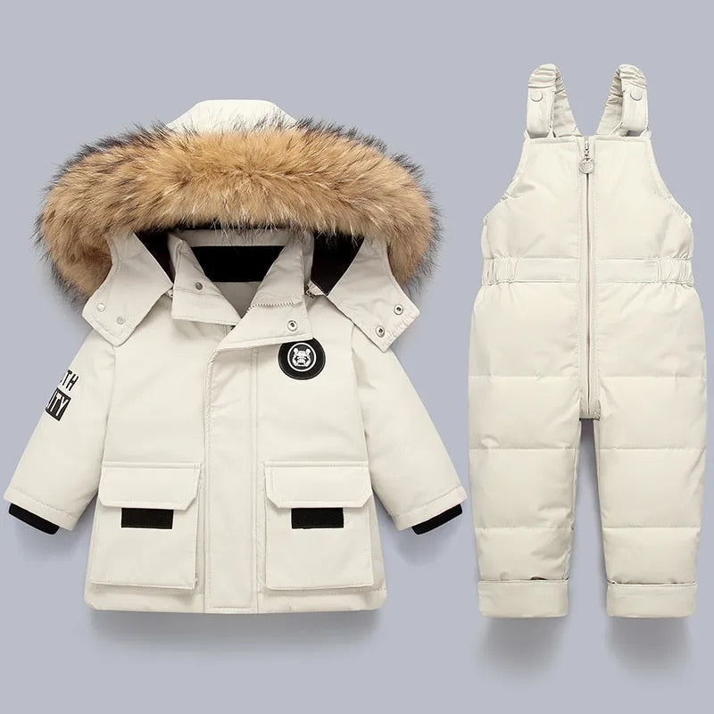 Kids' Winter Set | Padded Coat & Overall Snowsuit Set