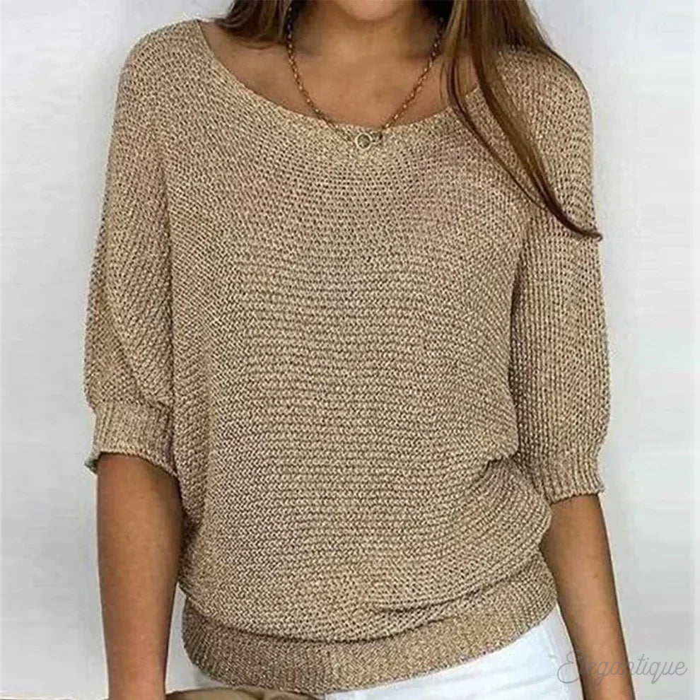 Women's elegant textured knit jumper