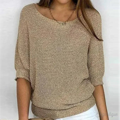 Women's elegant textured knit jumper