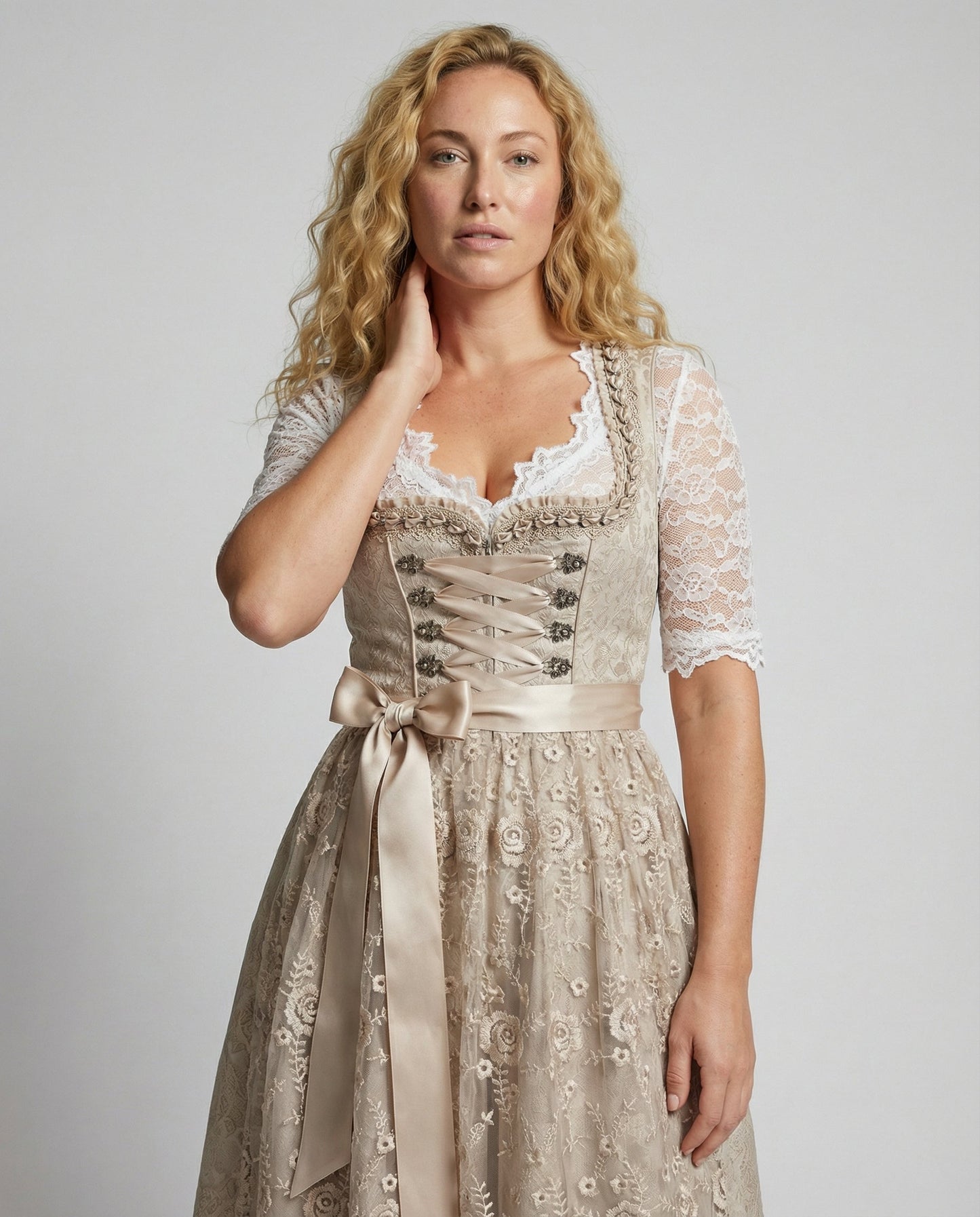 Dirndl Dress | Traditional Lace-Up Bodice Dress
