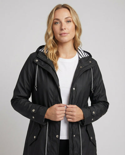 Hooded Rain Jacket | Water-Resistant Spring Jacket