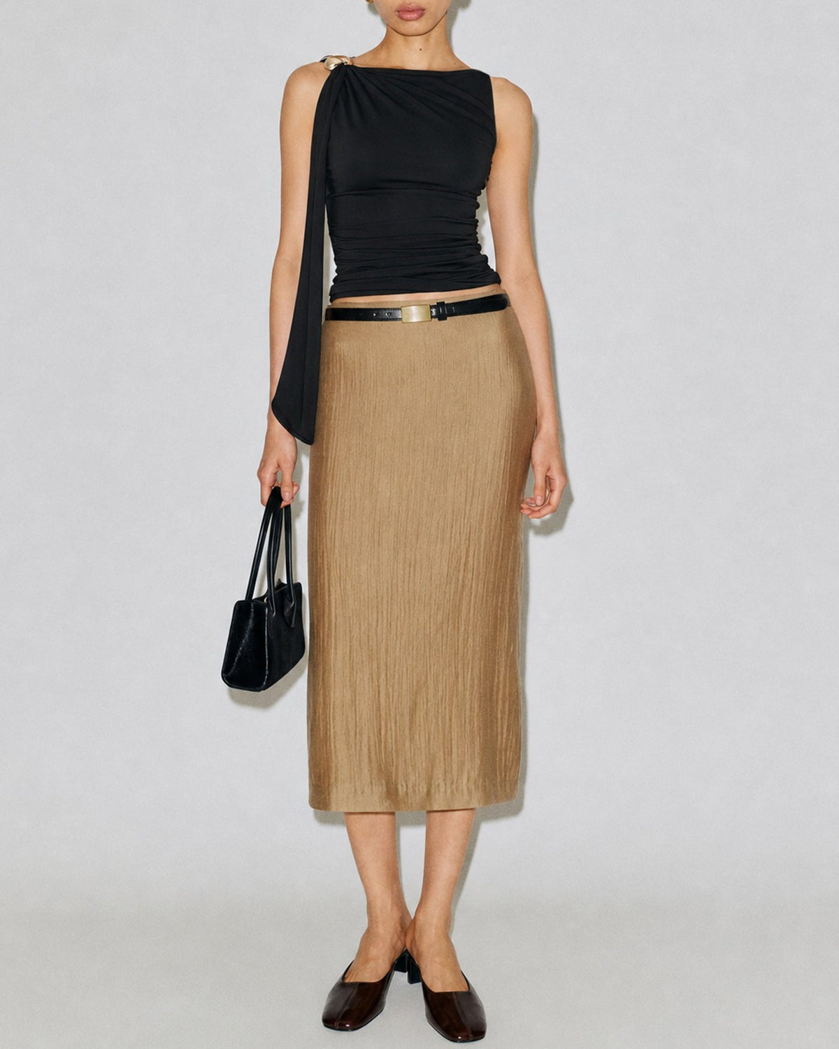 Women's Tank Top | Boat-Neck Knit Wrap Top
