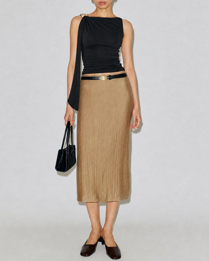 Women's Tank Top | Boat-Neck Knit Wrap Top
