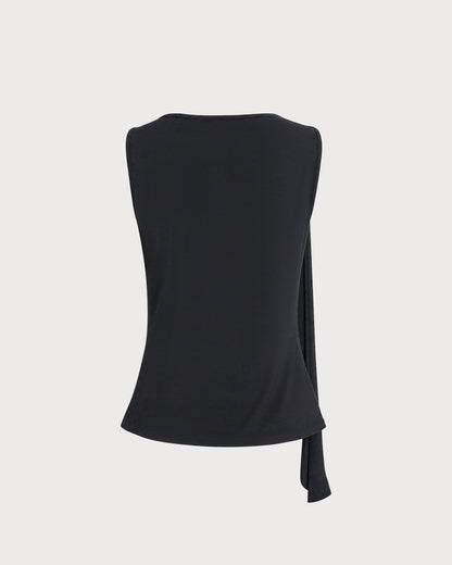 Women's Tank Top | Boat-Neck Knit Wrap Top