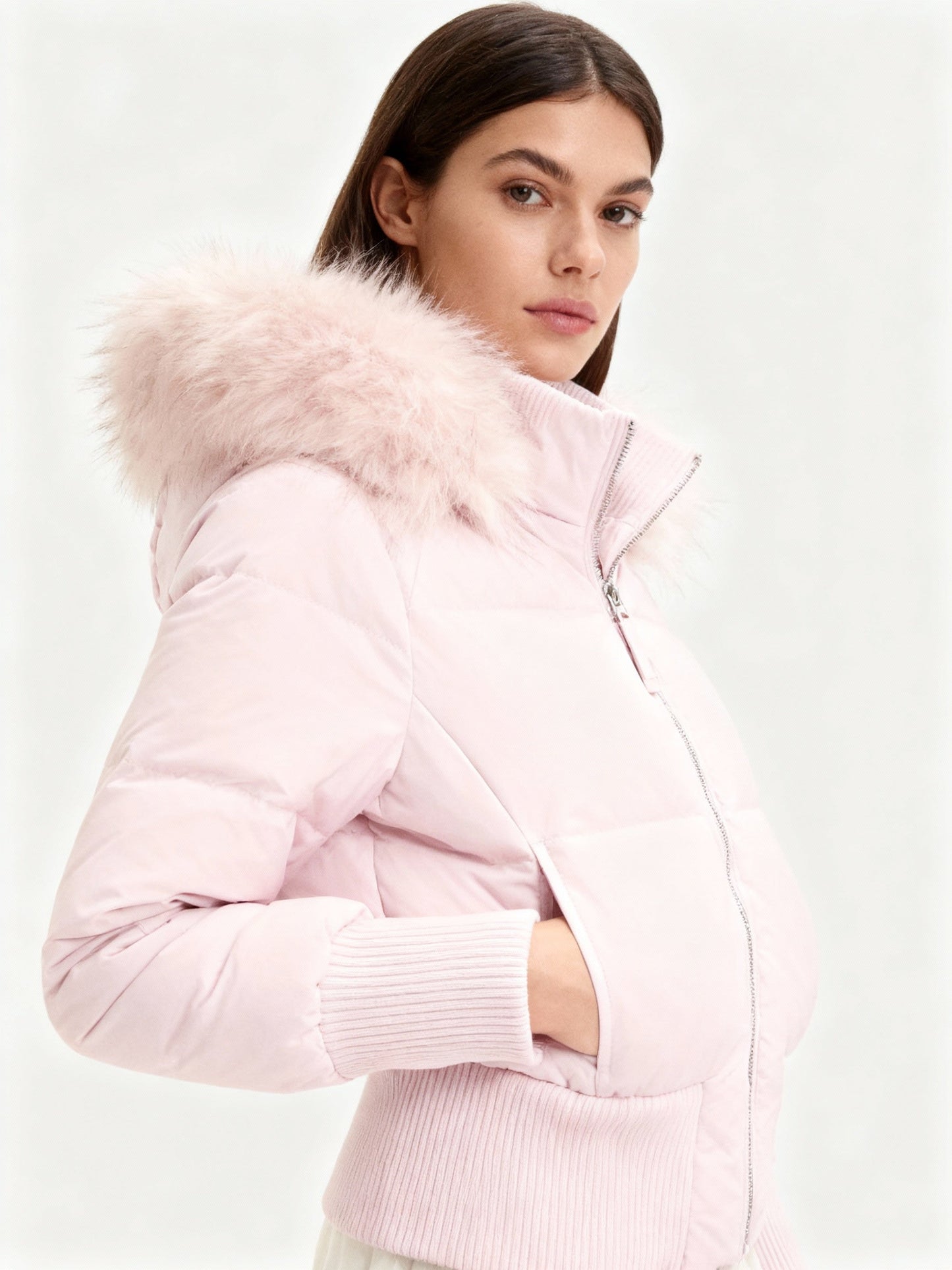 Quilted Winter Jacket | Faux Fur Hood Puffer