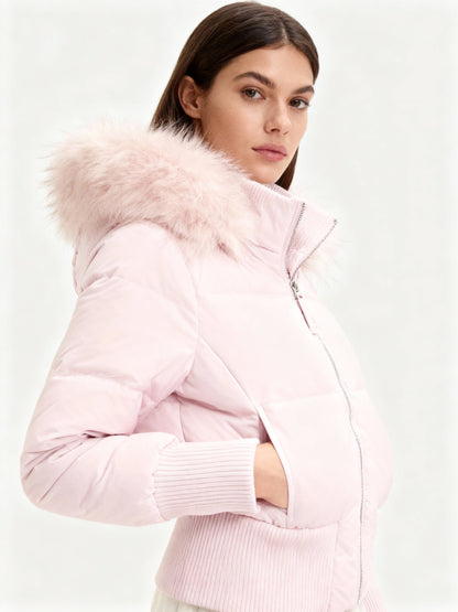 Quilted Winter Jacket | Faux Fur Hood Puffer