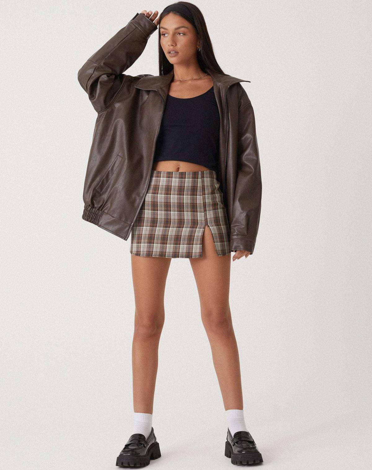 Faux Leather Jacket | Oversized PU Biker Jacket