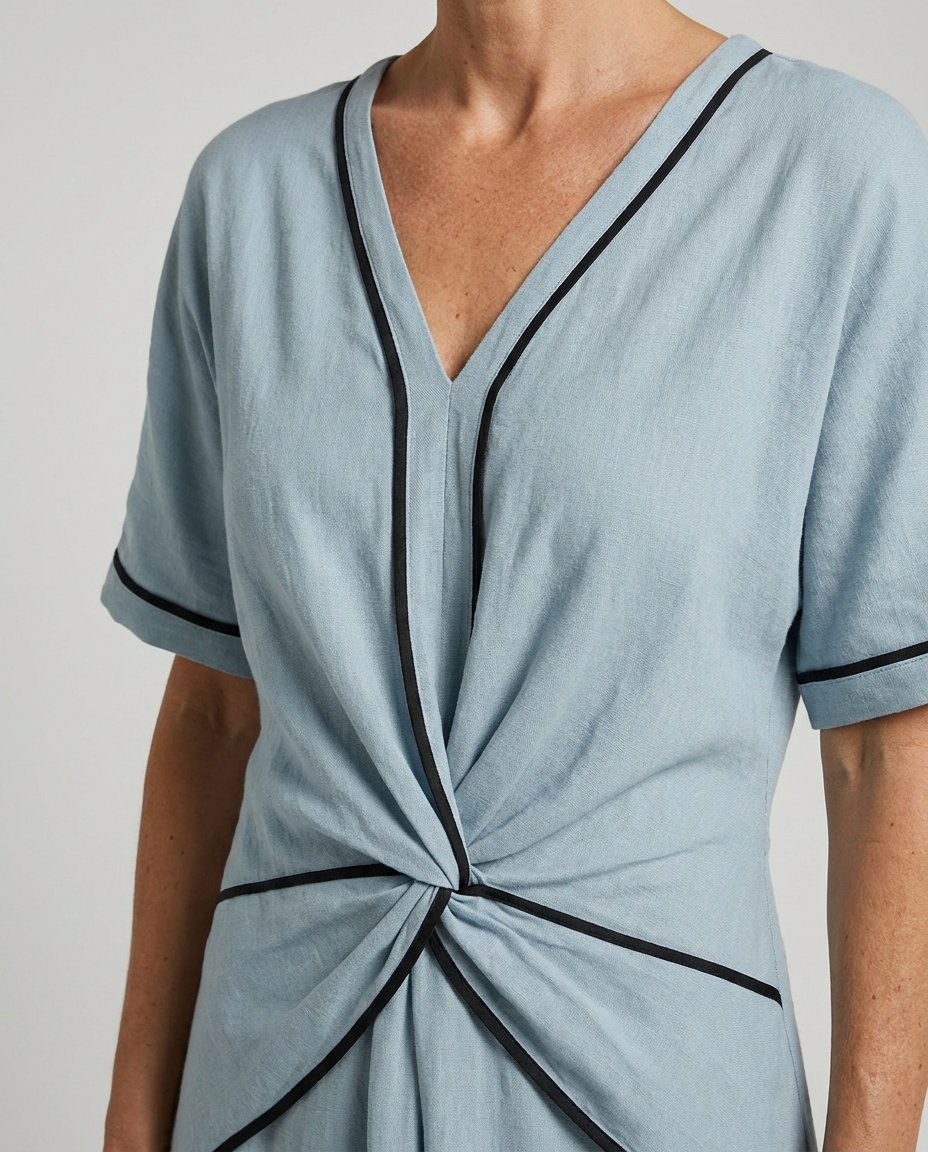 Summer Maxi Dress | Twist-Front V-Neck Dress