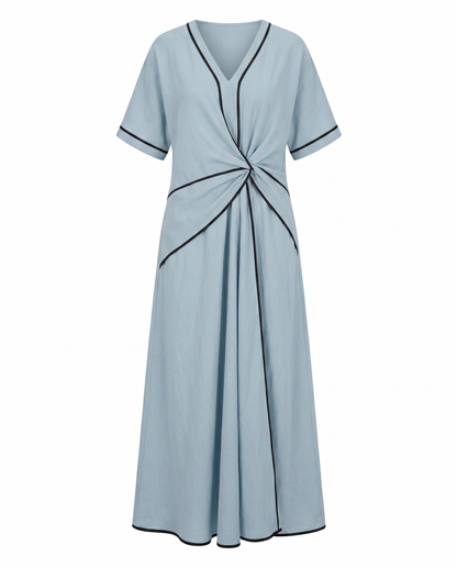Summer Maxi Dress | Twist-Front V-Neck Dress
