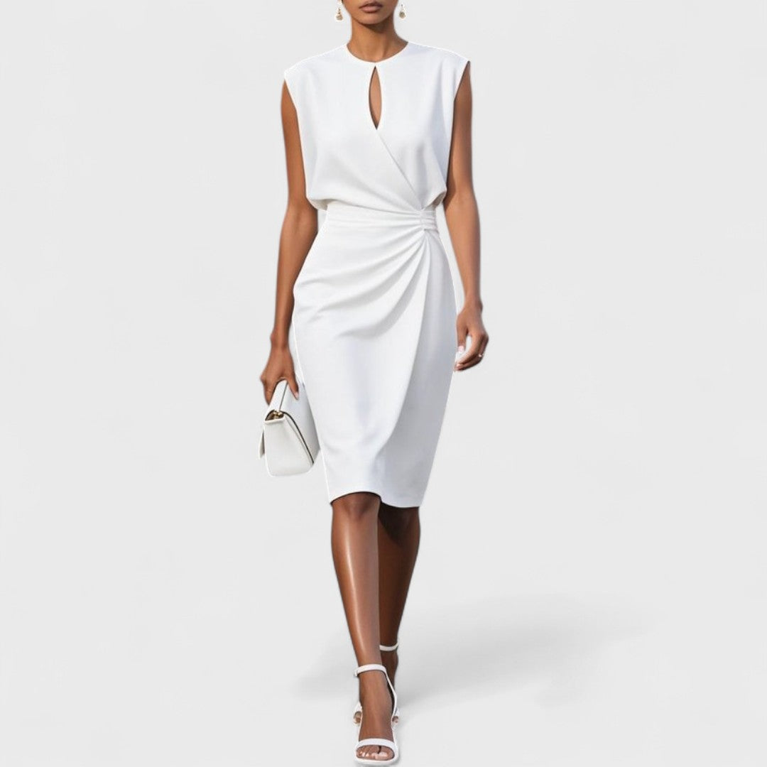 Women's Dress | Ruched Wrap Midi Dress