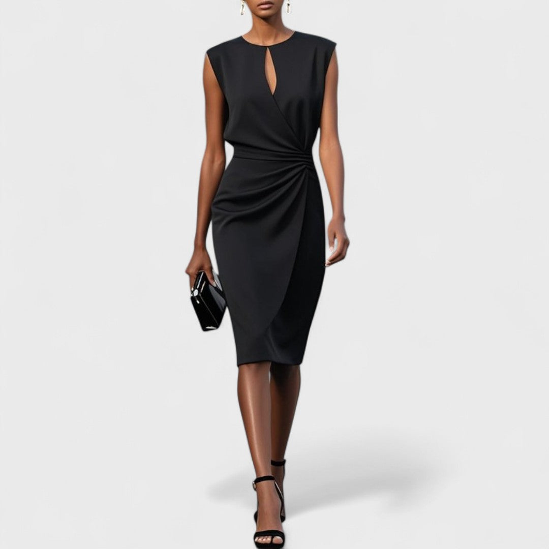 Women's Dress | Ruched Wrap Midi Dress