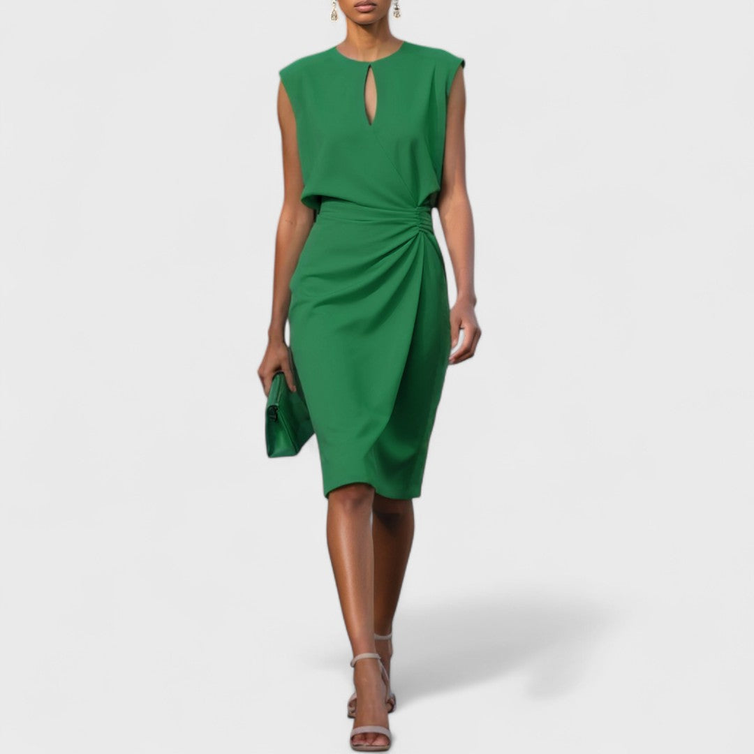 Women's Dress | Ruched Wrap Midi Dress