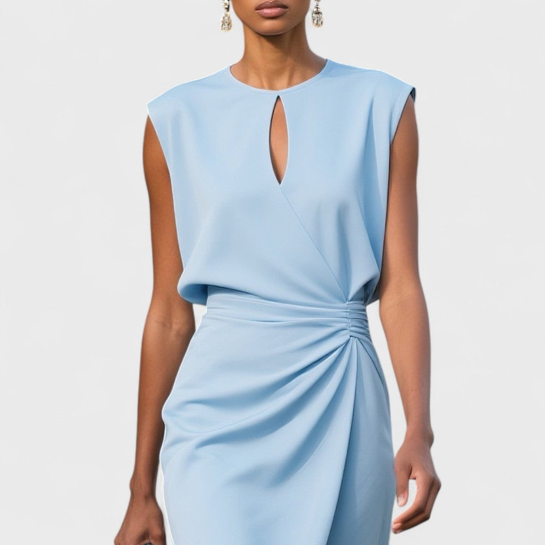 Women's Dress | Ruched Wrap Midi Dress